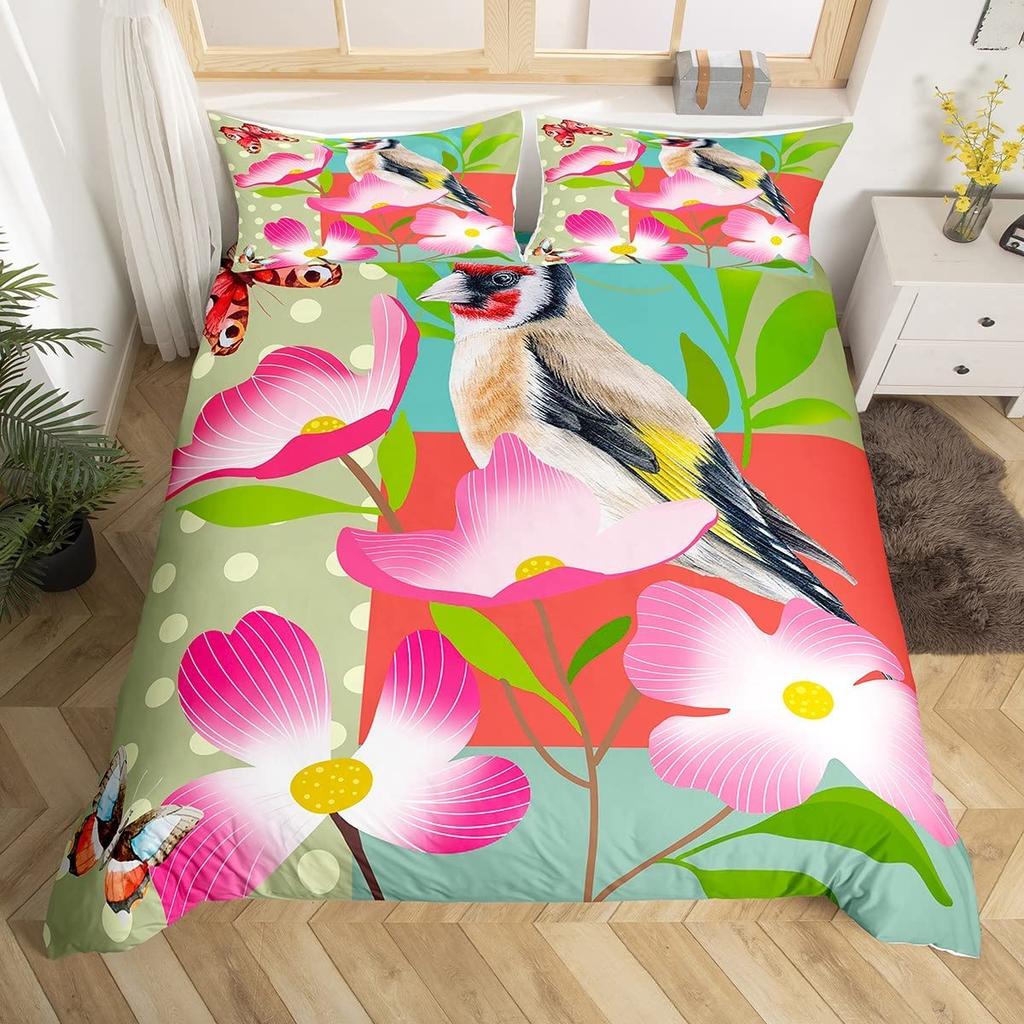 Boho Mandala Duvet Cover Collection Hummingbird Bedding Collection Microfiber Farmhouse Cute Birds Comforter Cover Queen For Kids Boys Girls