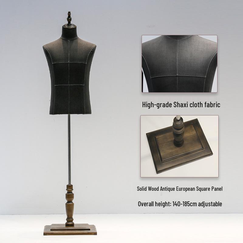 Luxury Sand-Washed Fabric Men's Tuxedo Display Mannequin Stand