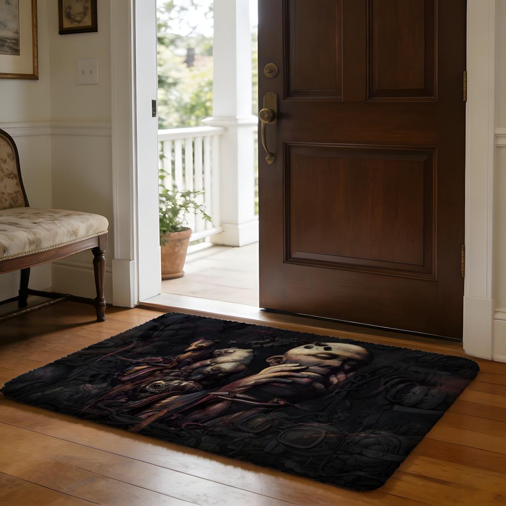 DDisco EElysium Video Game Floor Mat Soft Flannel Absorbent Mat Non-Slip Rug Home Bedroom Bathroom