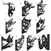 Peeping Animal Sign Metal Middle Finger Squirrel Sign Outdoor Flipping Off Deer Yard Art Decoration Rustic Animal Wall Art Ornament