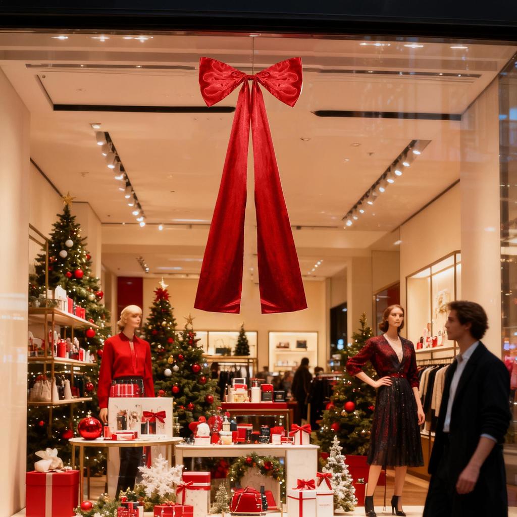 Christmas Tree Topper Bow Giant Home Decor 45x18inch Bow Ornaments Christmas Tree Topper For Outdoor Window Wall Door Living