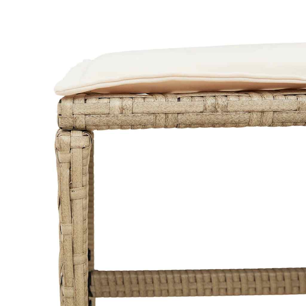 Vidaxl 17-Cz. Garden Furniture Set With Cushions, Beige, Poly Rattan