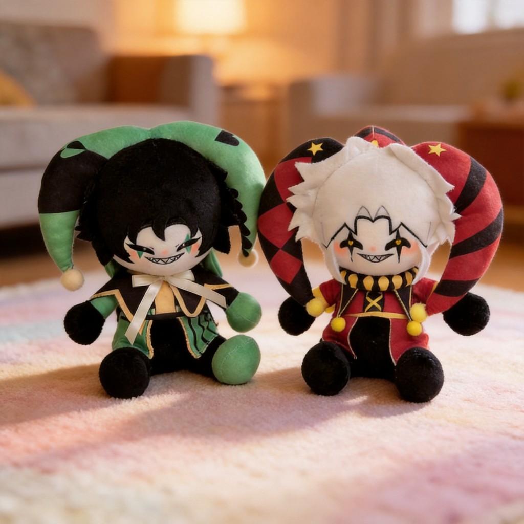 Pierrothe Harlequin Plush Doll With Short Velvet Fabric For Collectors And Kids