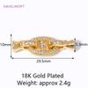 18K Gold Plated Brass Connector Clasps For Jewelry Making,Locks For Jewelry,Fasteners For Bracelets,DIY Jewelry Accessories