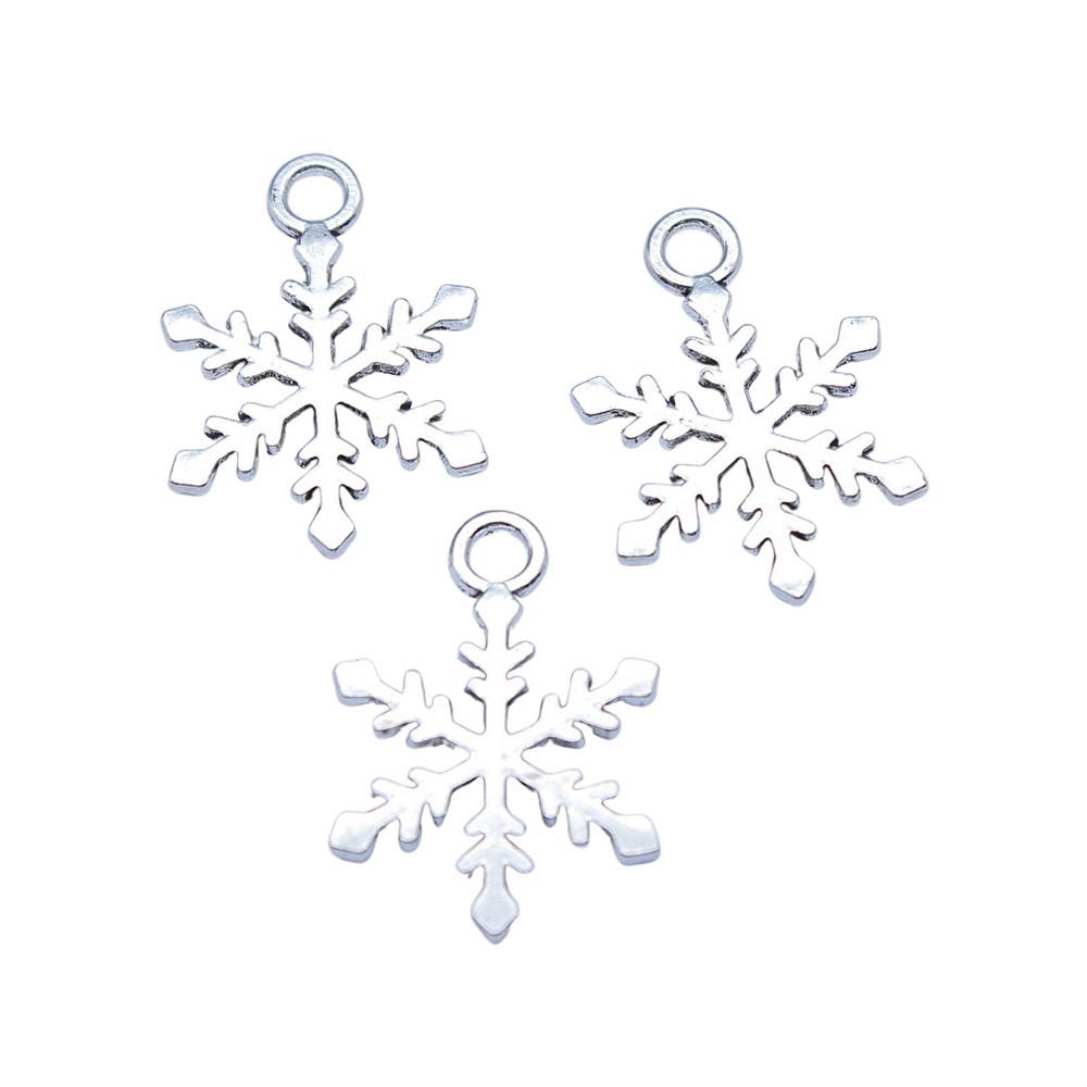 Snowmen Charms Snowflake Pendants For Winter Christmas Themed Jewelry