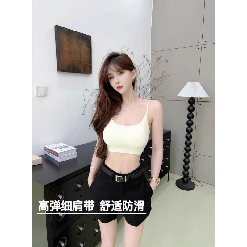 Women Thin Shoulder Strap Back Beauty Seamless Anti Exposure Summer Thin Bra