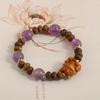 Natural Sandalwood Amethyst Bracelet Sandalwood Nine-tailed Fox Handmade Cultural Jewelry Stall New Bracelet Wholesale
