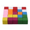 25-50pcs/Pack Montessori Colorful Wood Cube Blocks Bright Assemblage Block Early Educational Early Learning Toys Kids Children