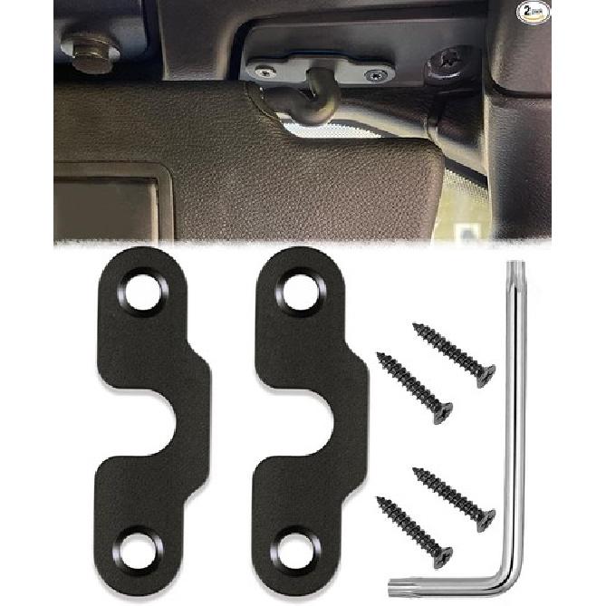 Sun Visor Repair Kit, Aluminum Alloy Sun Visor Clips for Jeep JL/JT 2018-2024