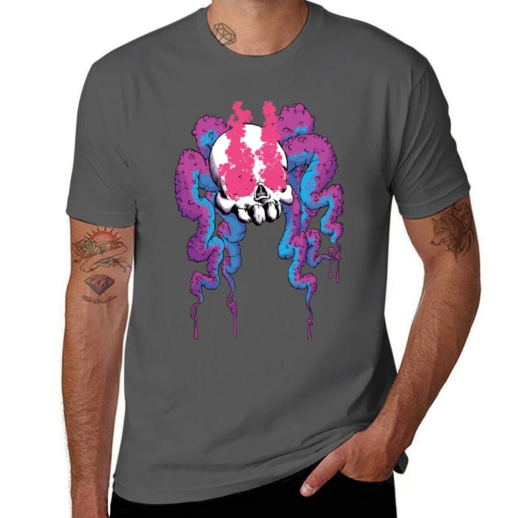 Squid Skull TShirt Utility Work Short Sleeve Top