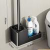 Cmaos Wall-Mounted Toilet Brush Set with Storage Shelf