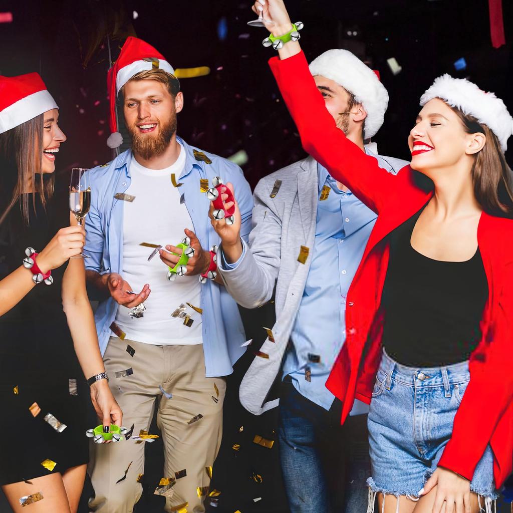 JANLOFO 10 Hand Bells, Wrist Bells, Christmas Bells, Musical Instruments, Percussion, Christmas