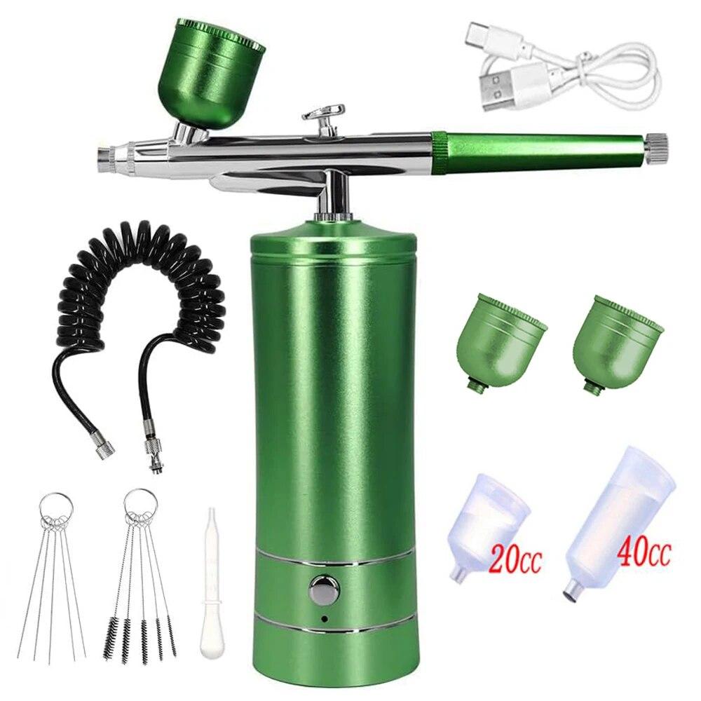 Airbrush Nail Art Painting Kit med kompressor Mini Airbrush for Nail Art Cake Maling Bærbar håndsprøytepistol Airbrush Nail