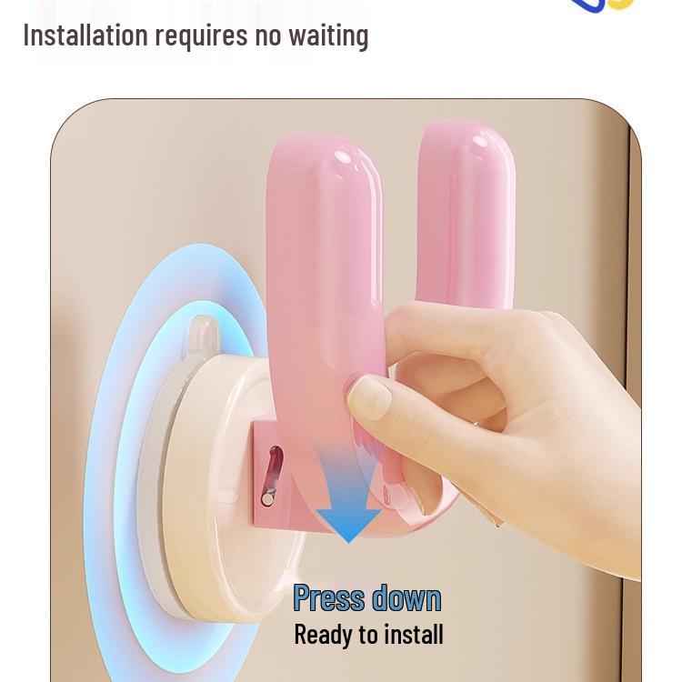 Wall-Mounted Suction Cup Shoe Rack for Bathroom - No-Drill Slipper and Shoe Storage Hanger