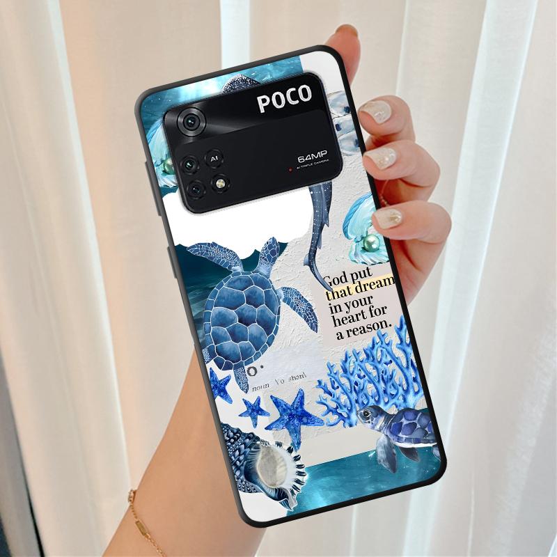 

Creative Marine Organisms Art Funda Phone Cover Case for Xiaomi Poco F8 F3 M3 M4 M7 Pro C50 F1 C75 M5 C71 X3 X4 X5 X7 Pro C61 Poco X3