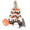 8 Pieces Halloween Farmhouse Bead Garland Wooden Pumpkin Wall Hanging Garland Ornaments for Hallowee