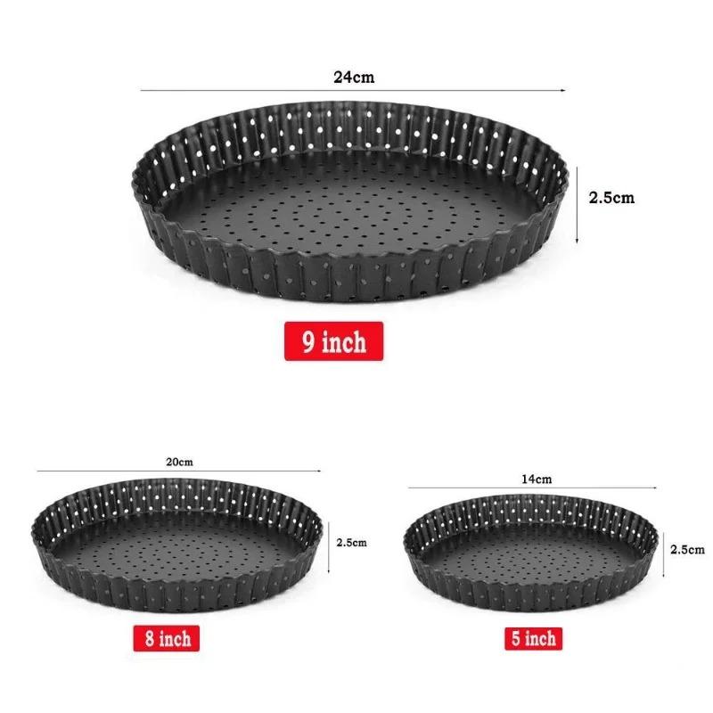 5/8/9inch Perforated Cake Pan PIZZA Pan Non-Stick Fruit Pie Cake Molds Baking Pan Bottom Baking Tray Bakeware Tools