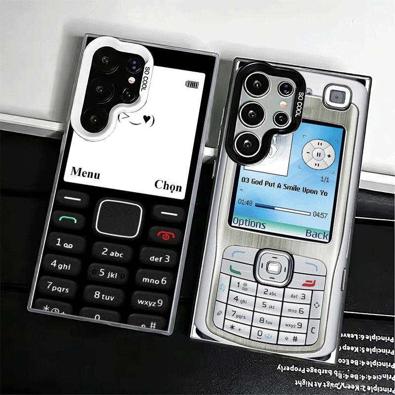 Funny Retro Callphone Shockproof Phone Case for Samsung Galaxy S26 Edge S25 Ultra S24 FE S23 Plus S21 Cover Anti Fall Fundas