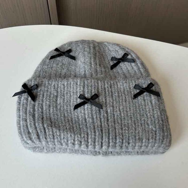 Women S Knitted Scarf With Bow Winter Warm Fashionable