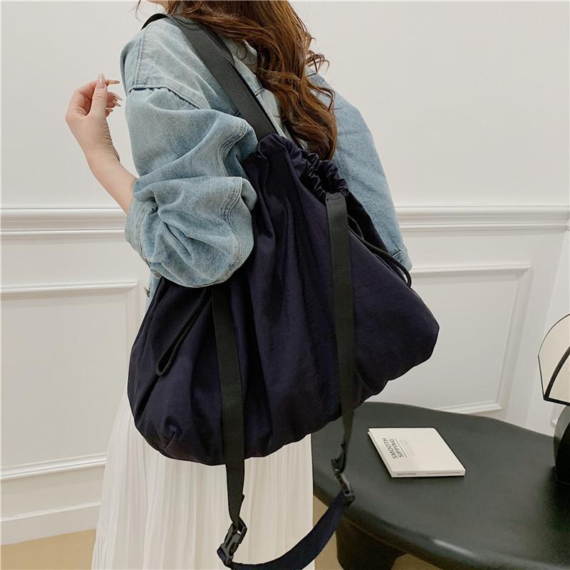 Oxford Cloth Bag For Women With Drawstring Closure And Multiple Pockets For Daily Use