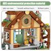 Lustige 899 Stück Mini Stadt Freund Bauernhaus Bausteine Windmühle Architektur Steine Figur Lernspielzeug für Kinder Geschenke