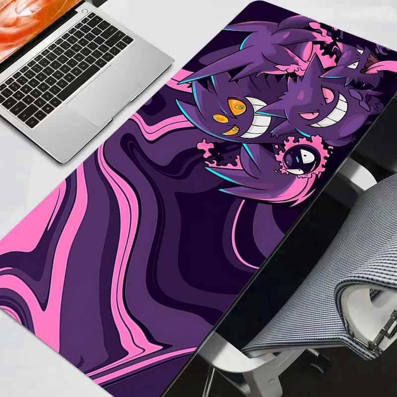 Large Mouse Pad Gamer Pokemon Pikachu Keyboard Mousepad Pc Computer rug Desk Mat Gaming Pad Gengar Mouse Mats Office gaming gift 800x300x2mm