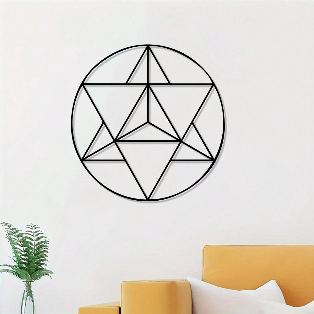 Merkaba Sacred Geometry Metal Wall Art Spiritual Decor Yoga Gift