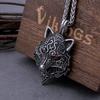 Edelstahl Wikinger Nordischer Wolfskopf Herren Halskette Mode Retro Boutique Vielseitig Hip Hop Biker Anhänger Schmuck Geschenk