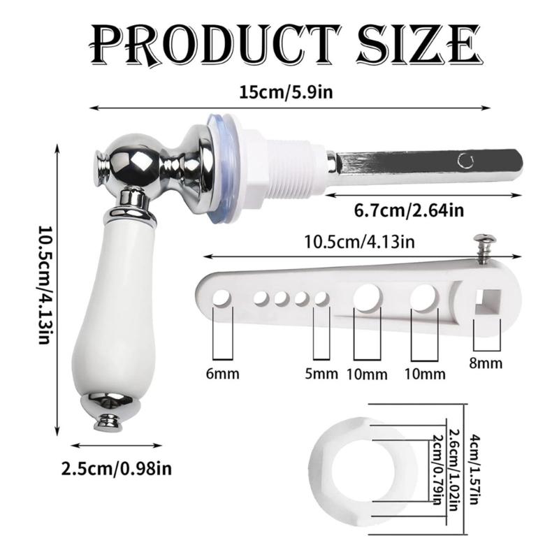 Ceramic Handle Split Toilet Wrench Ergonomic Grip Designs Ceramic Toilet Handle Spanner Tool for Universal Toilet Tank