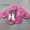 Pink Heart-Shaped Hair Trimmers for Women - Portable, Scent-Free Intimate Grooming Tool with Easy-Press Release Button for Eyebrow Shaping