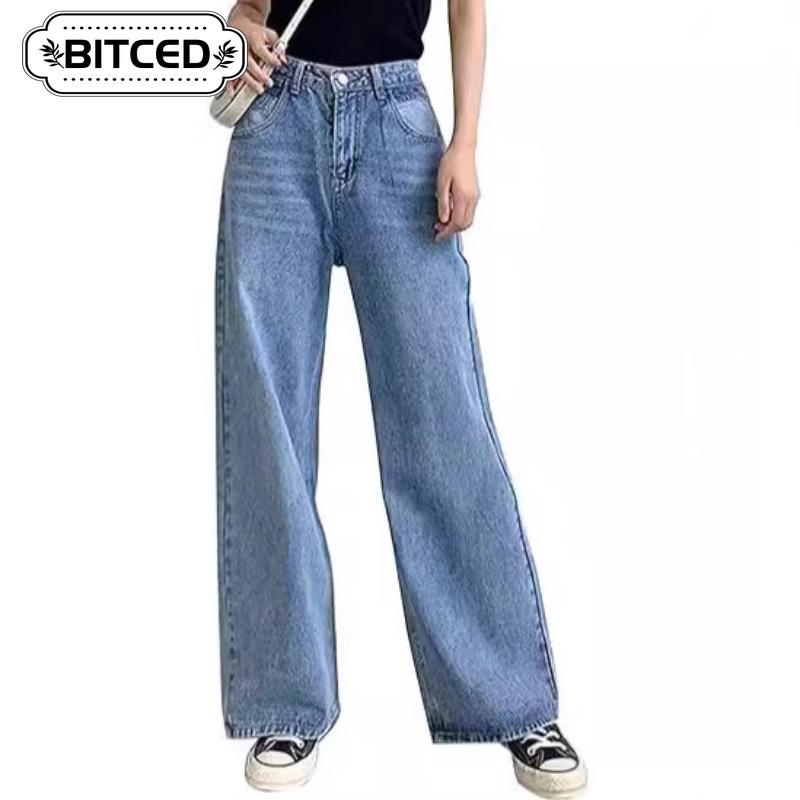 BITCED Women's Fashion Casual Solid Color Print Pants & Capris