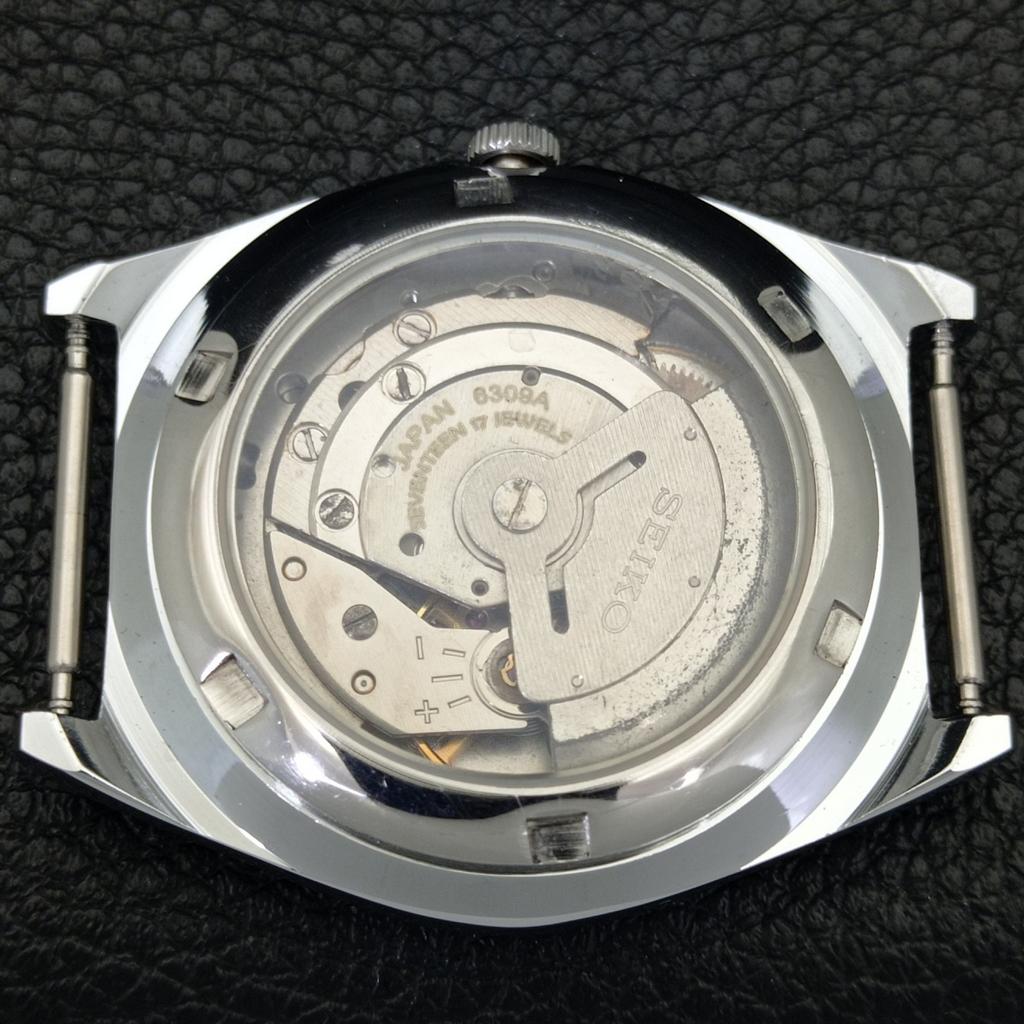 REFURBISHED SEIKO 5 AUTOMATIC 6309A VINTAGE JAPAN MENS BLACK WATCH A441405-5 Sk-a441405