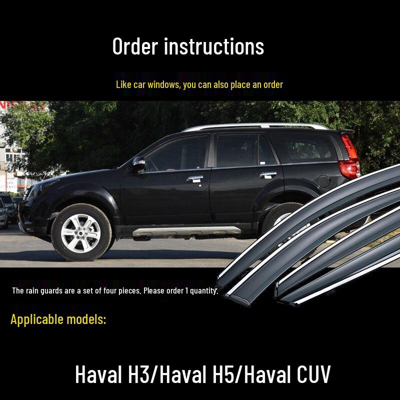 Great Wall Haval H5 Window Rain Guards: All-Weather Visors & Shields