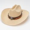 Women Men Cowgirl Hats Trendy Retro Belted Wide Brim Beach Cap Sun Protection Western Caps Panama Jazz Hats Vacation Party