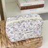 Fashion Storage Organizer Floral Puffy Quilted Makeup Bag Makeup Accessory Cosmetic Pouch Toiletry Handbag Flower Printed