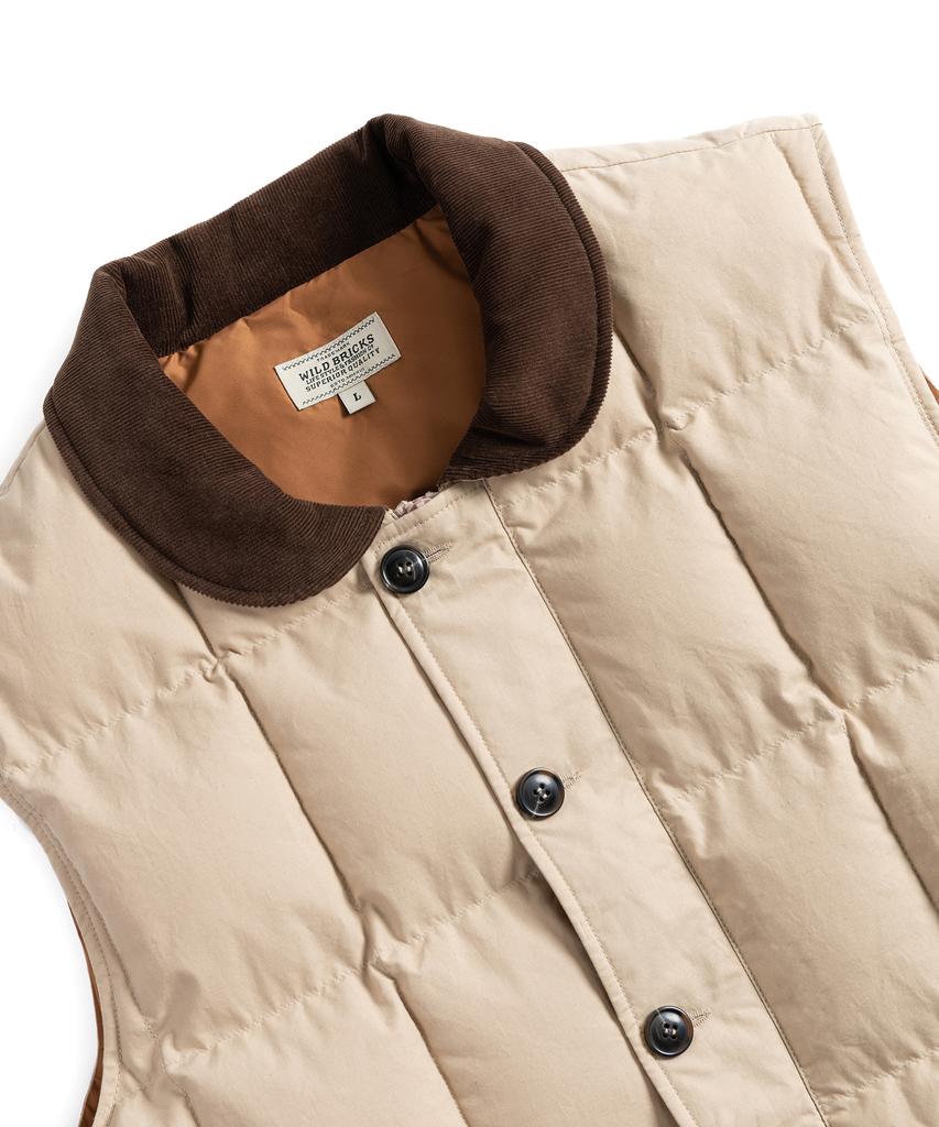 Wild Bricks Rp Puffer Vest (Beige)