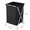 Laundry Basket Clothes Hamper Organizer Sorter Storage Foldable with Cover Handle Aluminum Frame for Bathroom Bedroom