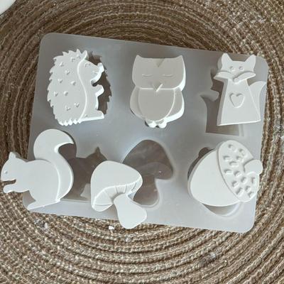 Silicone Animal Molds Heat Resistant Bendable Silicone Tool Cute Soap Molds for Cement Plaster Baking Soap Candle Making