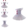 Weiches und flauschiges Clown-Mädchen-Kleid-Set für Maskenpartys