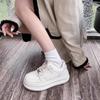 Height-increasing platform sports and leisure board shoes women's autumn new versatile round head lace-up little white shoes single shoes