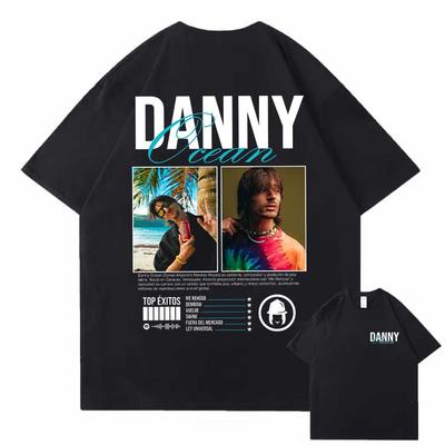 Rapper Danny Ocean Grafik T-Shirt für Unisex Damen Hiphop Streetwear Oversized Tops 100% Baumwolle T-Shirt DNO1