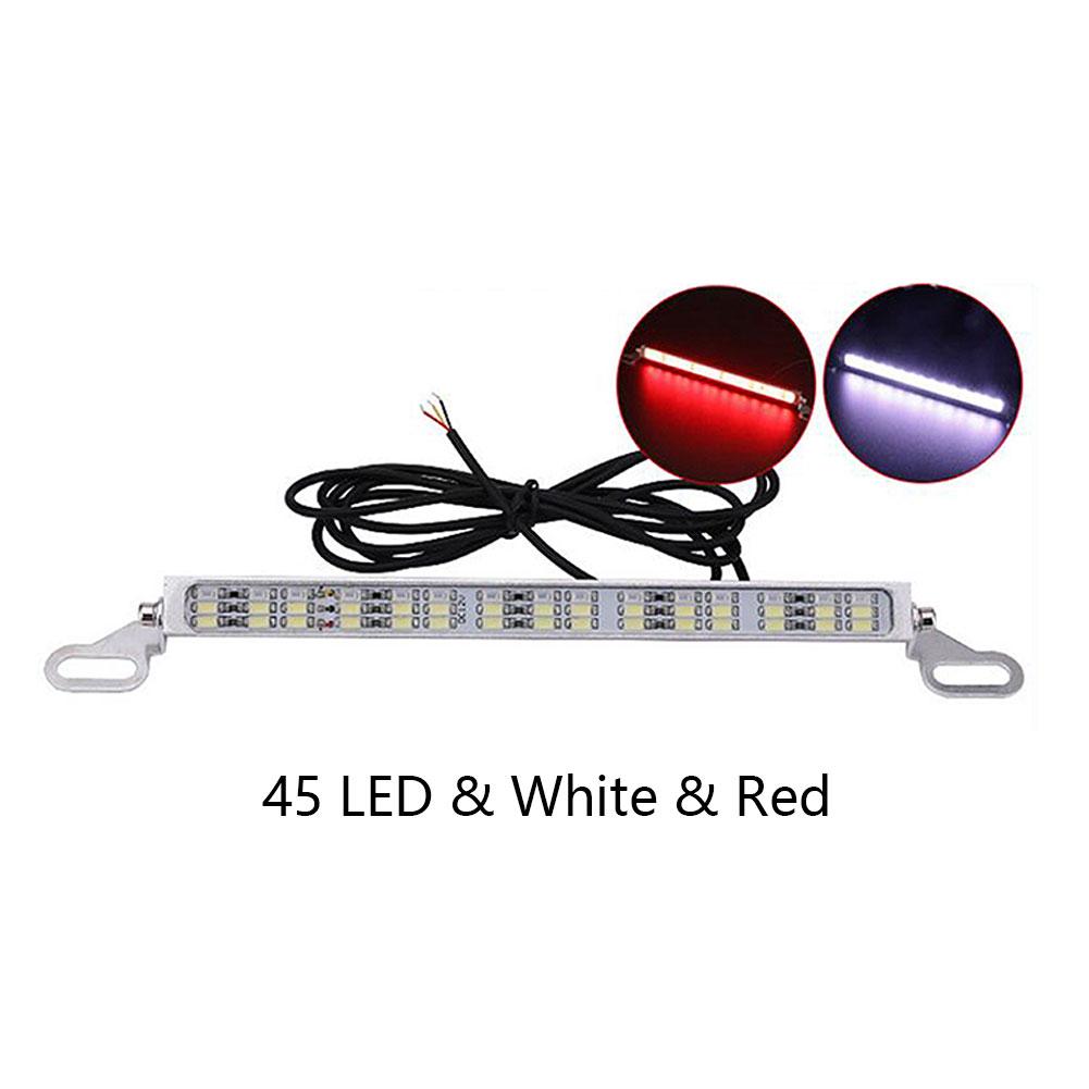 30/45SMD Car LED Light Bar Backup Reversing Light Brake Lamp Auto License Plate DRL Fog Lamp White Red Car Accessories