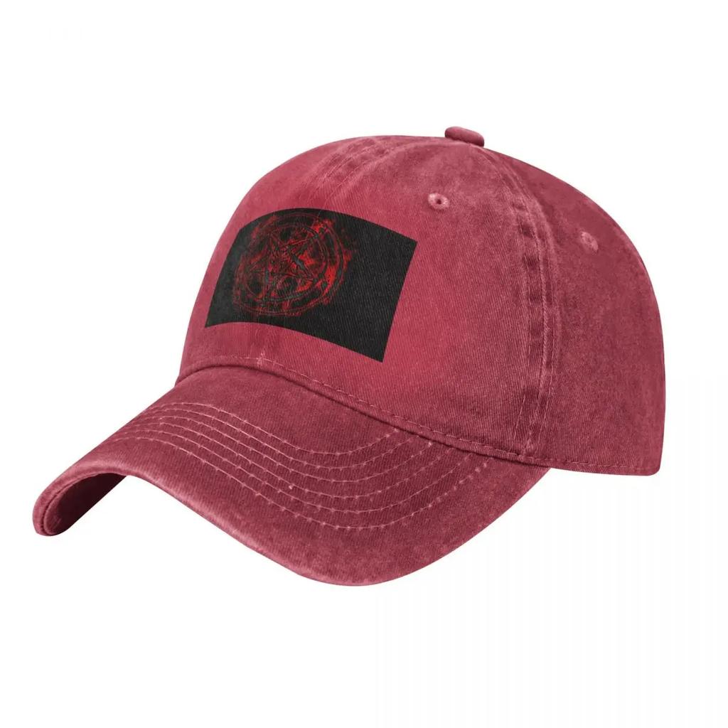Pentagram Satanism Sigil Of Baphomet Devil Baseball Caps Snapback Denim Hats Casquette Streetwear Baseball Cowboy Hat for Unisex