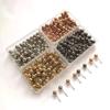 480/500Pcs Push Pin with Clear Plastic Box Metallic Color Round Ball Head Cork Bulletin Board Whiteboard Wall Map Photo Fixing Thumbtack Office