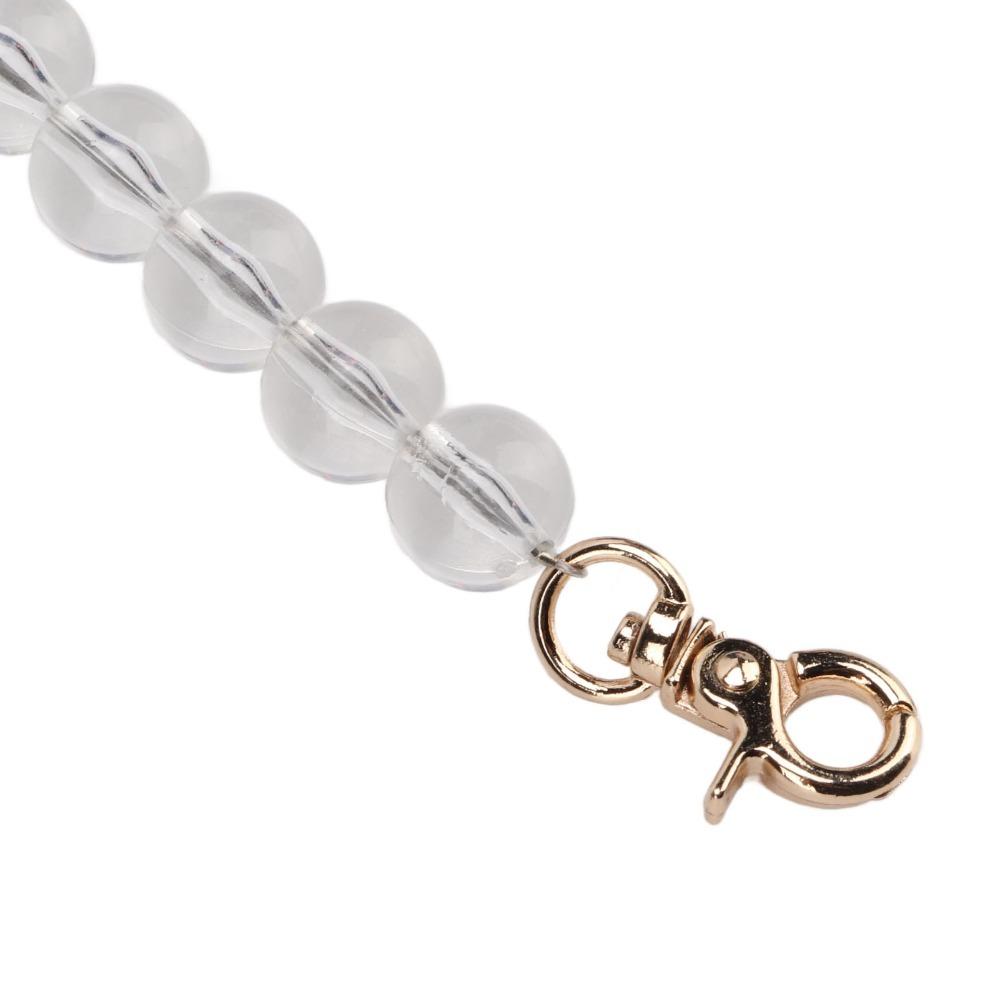 2pcs Transparent Bag Chain Metal Chain Purse Chain Bead Assortments Bag Strap  Handbag Accessories