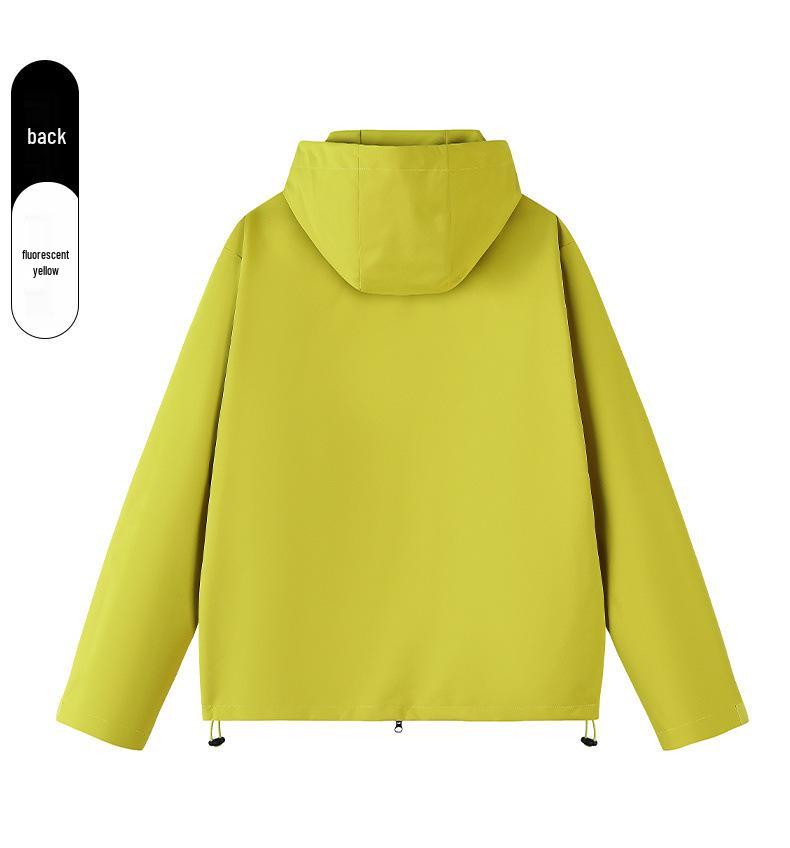 Men's Waterproof Windproof Hooded Jacket for Spring/Autumn Outdoor Travel and Climbing.