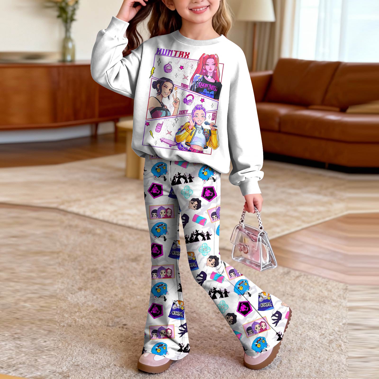 

Infant Newborn Baby Girls Boys Loose Print T-shirt+Pants Print Outfits Set 150