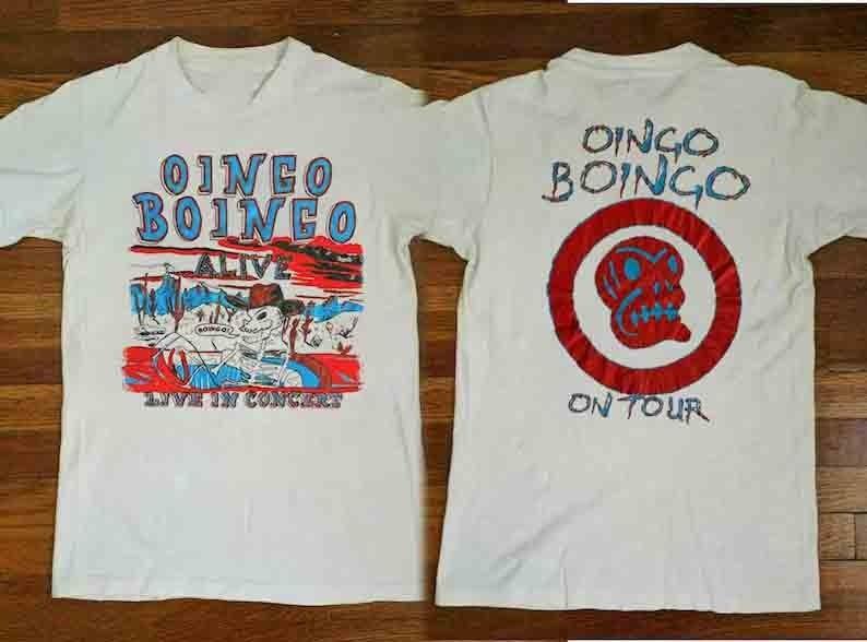 Vintage Oingo Boingo Live in Concert 80039s Unisex T-Shirt Unisex T-Shirt XXXL
