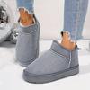 Women'S Slip-On House Shoes - Soft Plush Indoor/Outdoor Winter Boots with Non-Slip EVA Sole, Cushioned Warm Lining