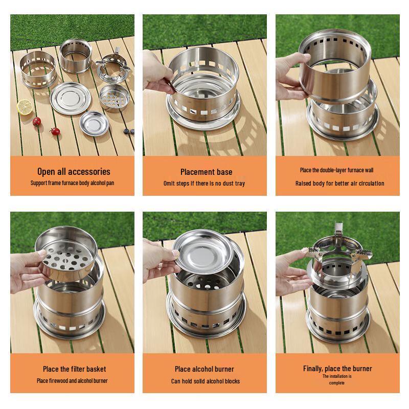 Junkaiwei Portable Outdoor Camping Wood Stove